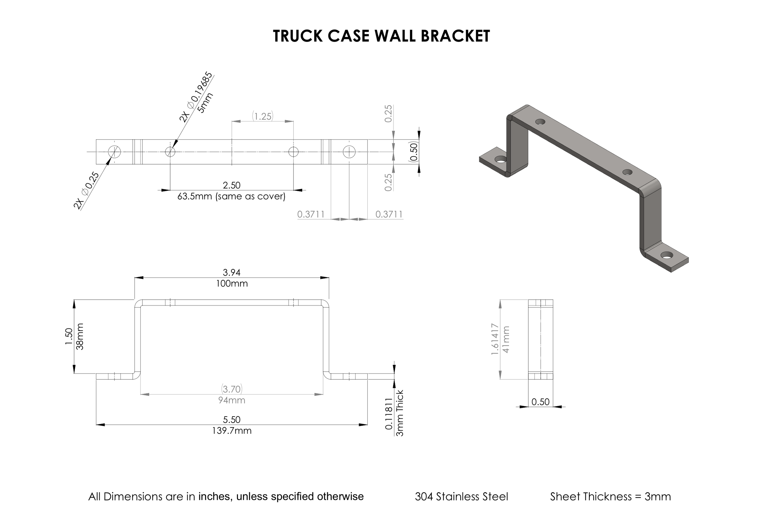 Wall Case Bracket