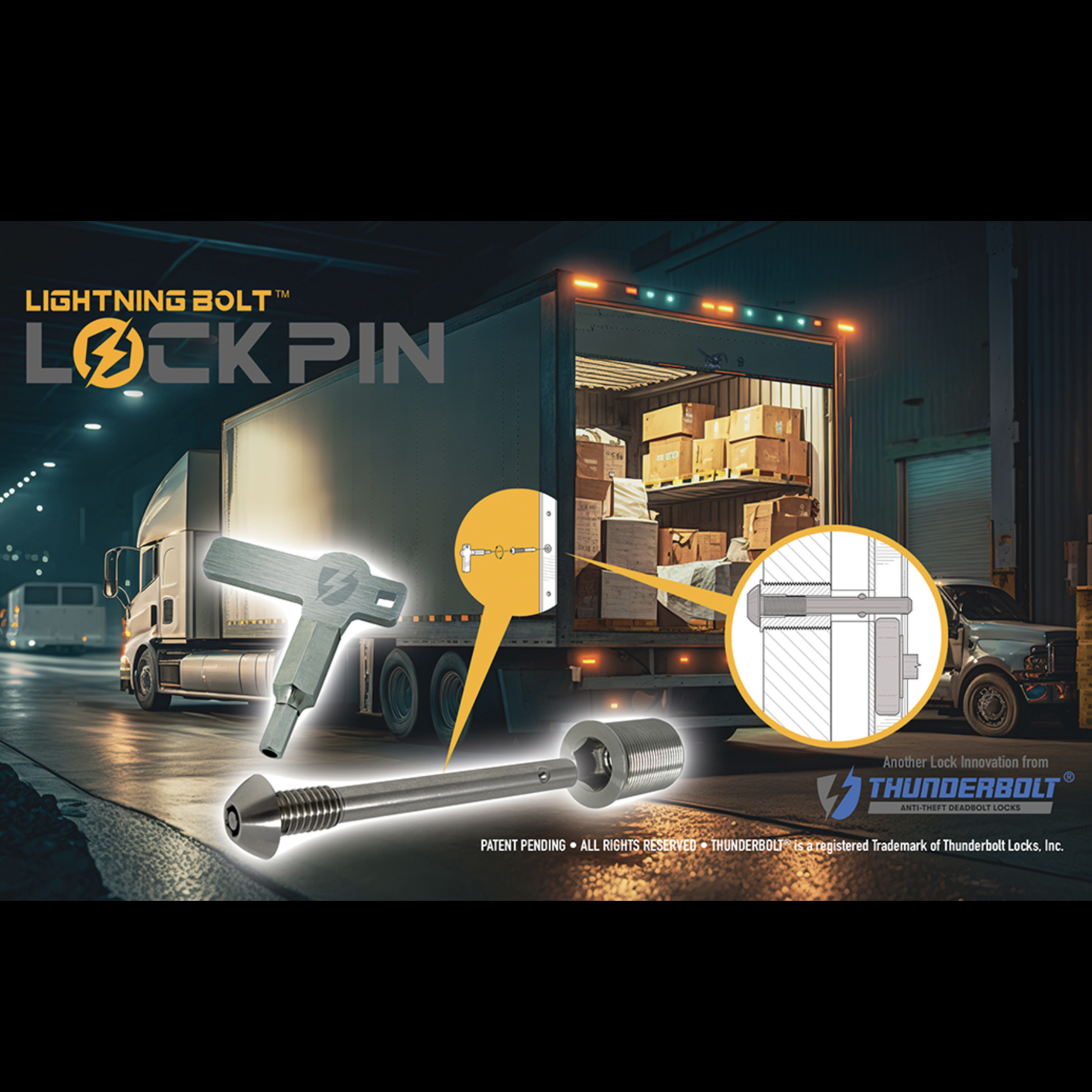 Lightning Bolt® Lock Pin Set for Box Trucks