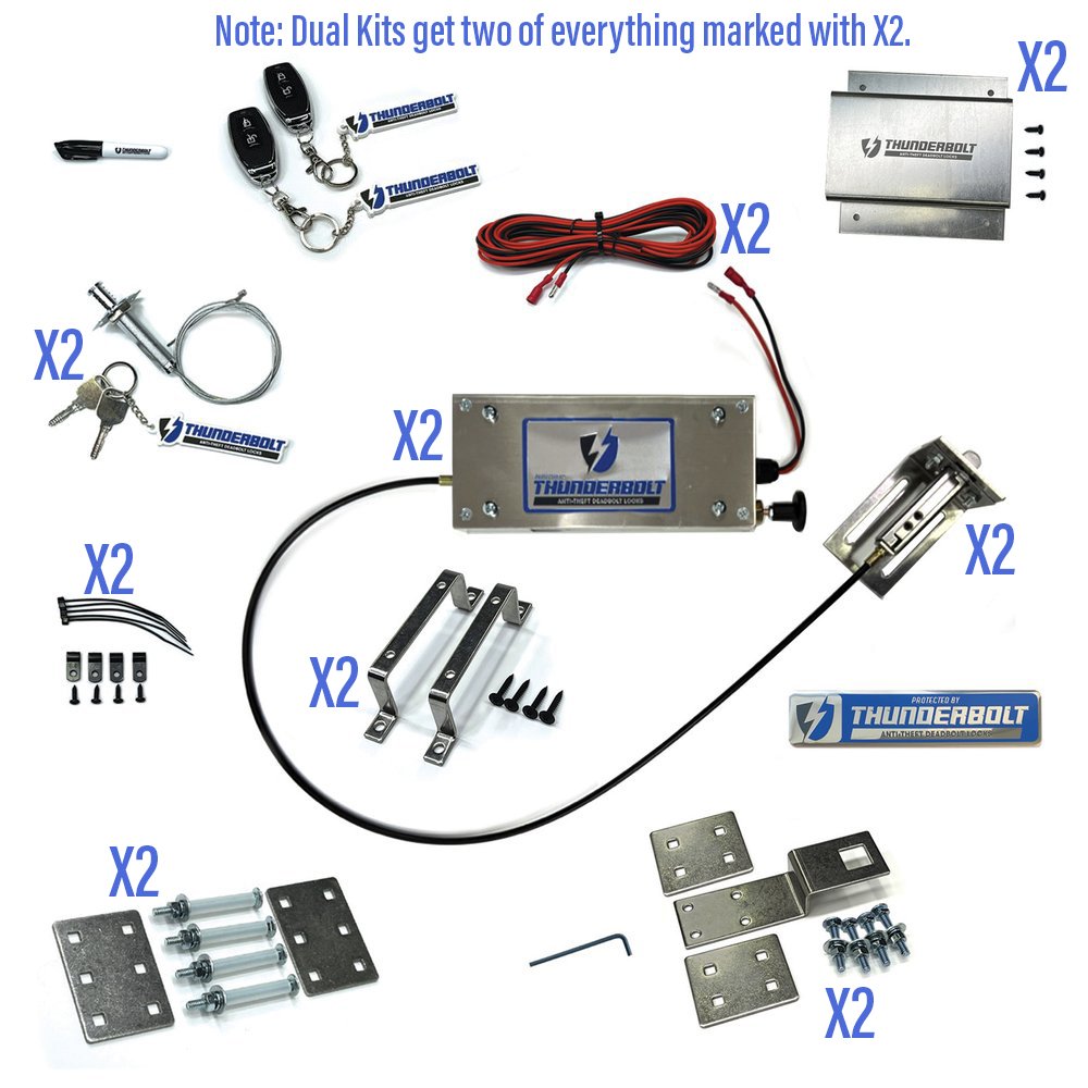 Box Truck Roll-up Door (Dual) Lock Kit - M2