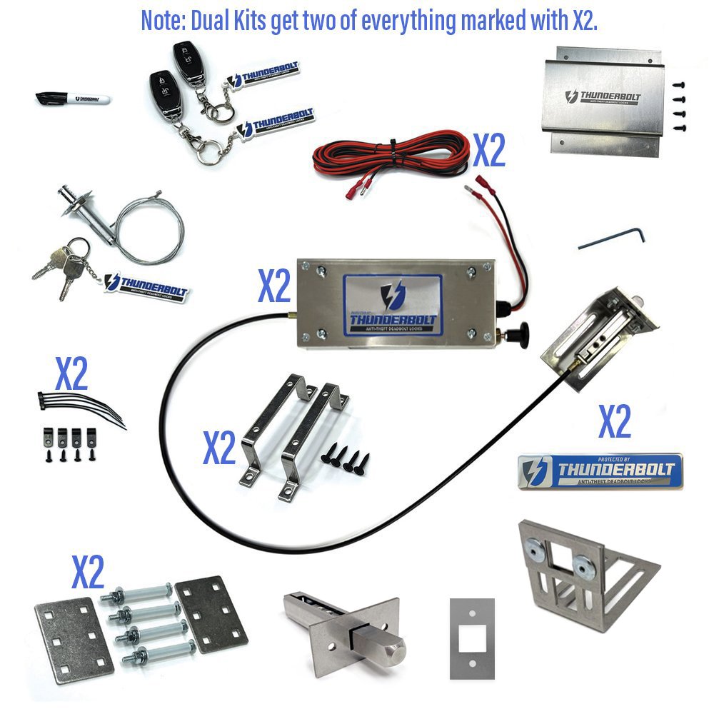 Cargo Trailer (Dual) Deadbolt Lock Kit - M2