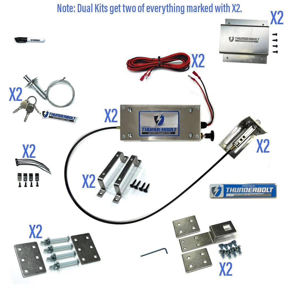 Box Truck Roll-up Door (Dual) Lock Kit - M1